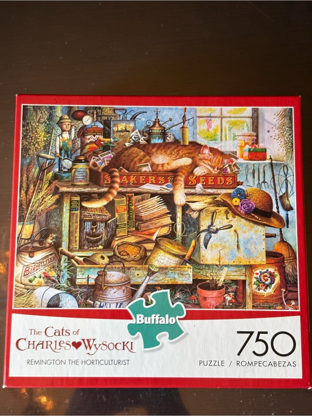 Buffalo David Bitton Red and White Cats of Charles Wysocki 750-Piece Puzzle